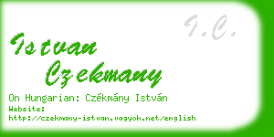 istvan czekmany business card